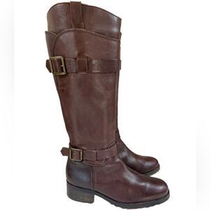 Fabianelli Sequoia Brown Leather Knee High Tall Riding Boots